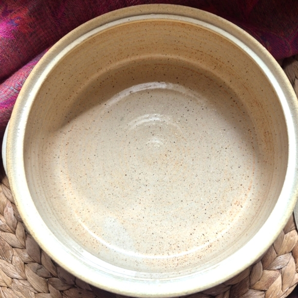 Large Vtg  Earthwear Golden Brown Pottery Dish/Bowl W/Lid Heavyweight - Picture 6 of 11
